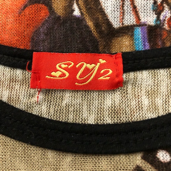 Y2k cowgirl hello graphic fashion western knit shirt Japan Size Medium - Picture 4 of 6